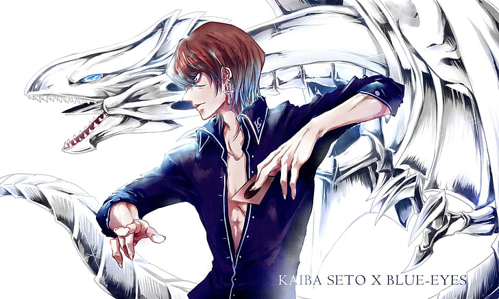 Yu-Gi-Oh !, Blauäugiger weißer Drache, Seto Kaiba, HD-Hintergrundbild