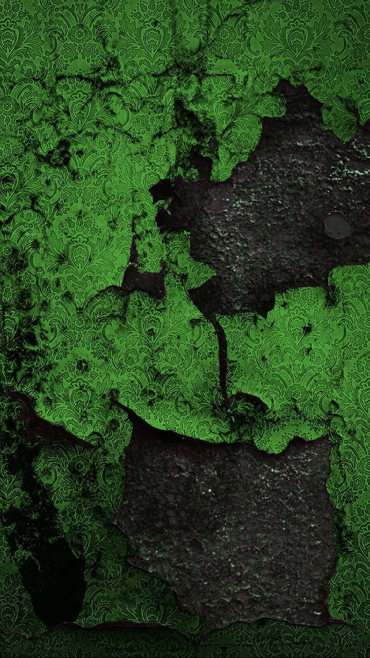 abstract, green, texture, pattern, digital art, artwork, cracked, HD wallpaper