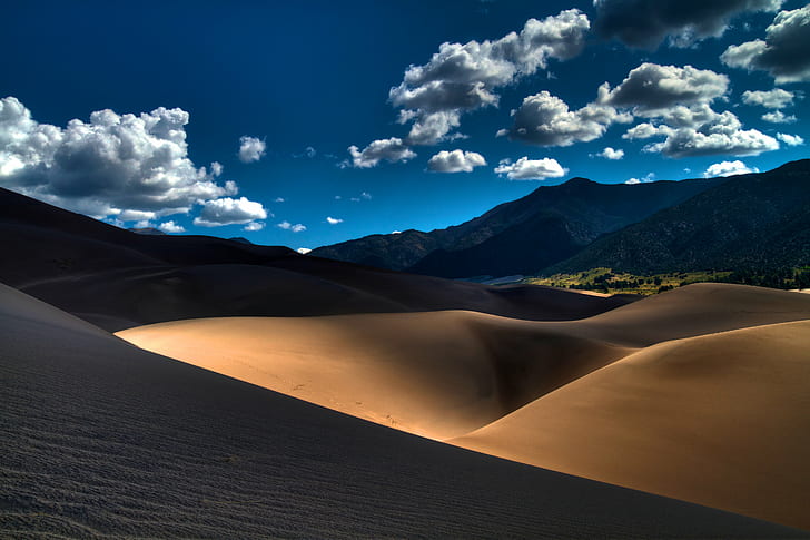 desert landscape, Lines in the Sand, Sand  desert, landscape, colorado, great  sand  dunes, sandy, light, cool, dynamic, canon  eos  7d, backpacking, camping, hiking, canon 7d, tamron, scape, zach, sand Dune, desert, nature, sand, mountain, dry, outdoors, scenics, death Valley Desert, death Valley National Park, sky, HD wallpaper