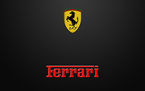 Logo Ferrari, Wallpaper, kuda, tekstur, logo, lambang, Wallpaper HD HD wallpaper