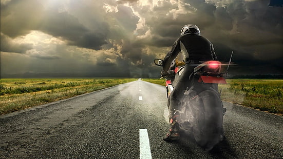 moto, camino, carretera, deporte, Fondo de pantalla HD HD wallpaper