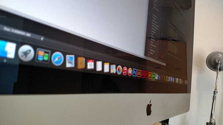 Imac Mac OS X Компьютер крупным планом технология возвышенного текста, HD обои
