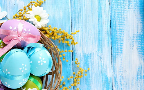 Bunga Musim Semi Paskah Telur Camomile, paskah, musim semi, bunga, telur, camomile, Wallpaper HD HD wallpaper