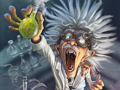 Mad Scientist Tapete, Künstlerische, Cartoon, HD-Hintergrundbild HD wallpaper
