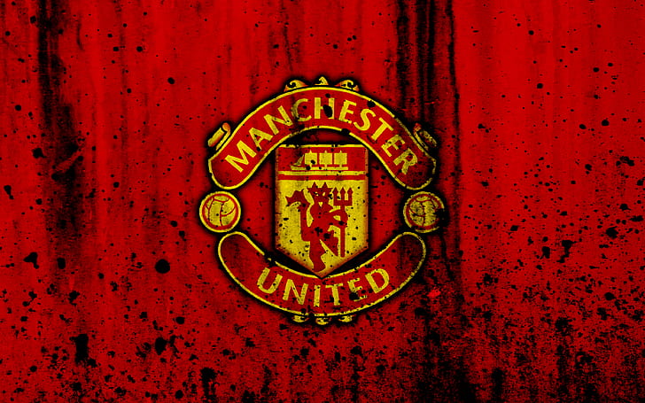 Fotboll, Manchester United F.C., logotyp, HD tapet