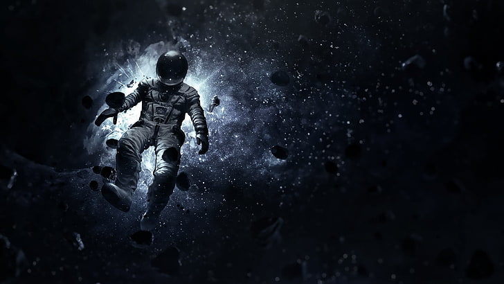 weißer Astronaut, Weltraum, Anzug, Kostüm, Schwerelosigkeit, Astronaut, HD-Hintergrundbild
