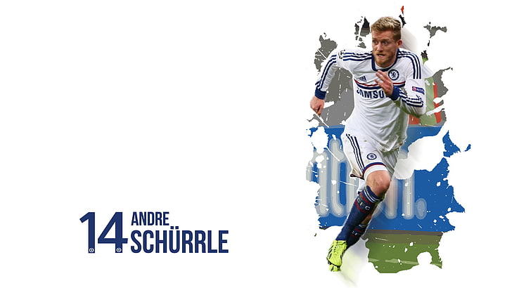 Chelsea FC, André Schürrle, pesepakbola, sepak bola, tipografi, pria, olahraga, olahraga, Wallpaper HD
