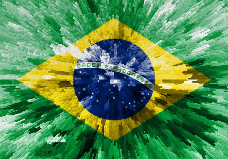 Misc, Flag Of Brazil, Artistic, Blue, Brazil, Flag, Green, Yellow, HD wallpaper