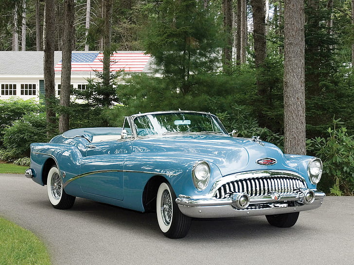 1953 Buick Skylark, cabriolet, buick, vintage, skylark, 1953, classico, antico, automobili, Sfondo HD