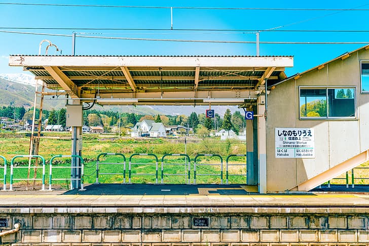 Japon, gare, chemin de fer, Fond d'écran HD