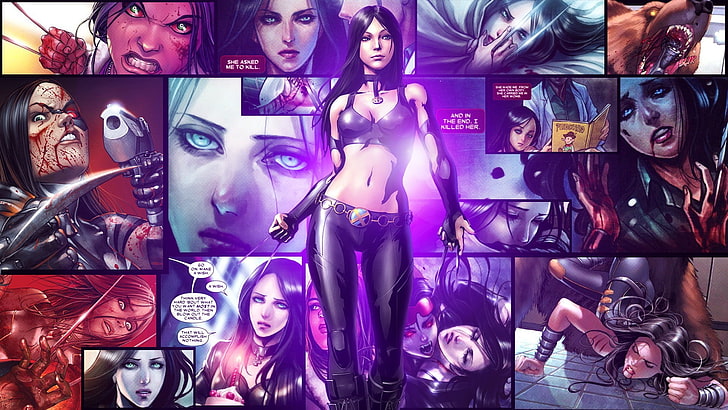 Papel de parede de personagens Marvel X-men, arte digital, X-Men, X-23, Marvel Comics, histórias em quadrinhos, HD papel de parede