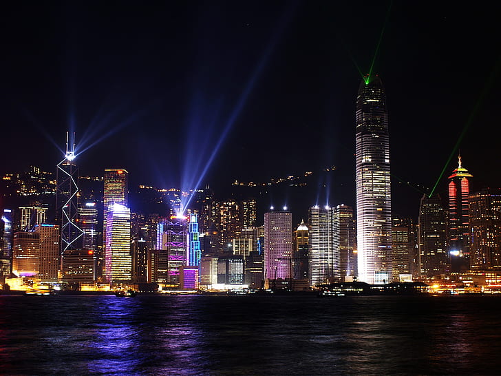 Skyline de Hong Kong, hong, kong, linha do horizonte, HD papel de parede