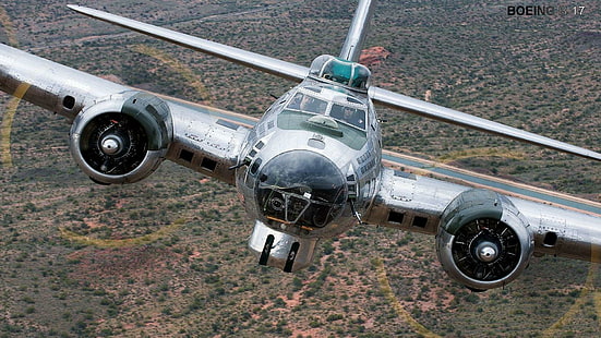 Boeing B-17, avión gris, boeing, formación, avión, vuelo, aviones., Fondo de pantalla HD HD wallpaper