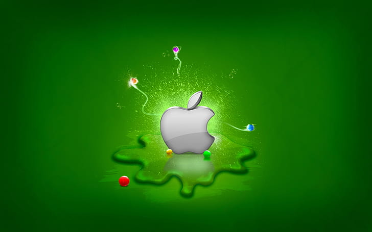 Logo de Apple, fondo, verde, logo de apple, logo apple, Fondo de pantalla  HD | Wallpaperbetter