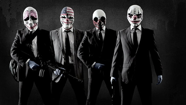 Payday, Payday 2, Chains (Payday), Dallas (Payday), Hoxton (Payday), Wolf (Payday), HD тапет