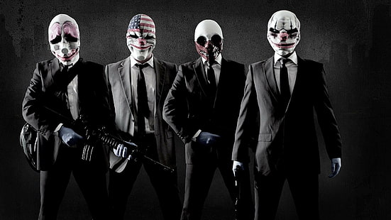 Payday, Payday 2, Chains (Payday), Dallas (Payday), Hoxton (Payday), Wolf (Payday), HD tapet HD wallpaper