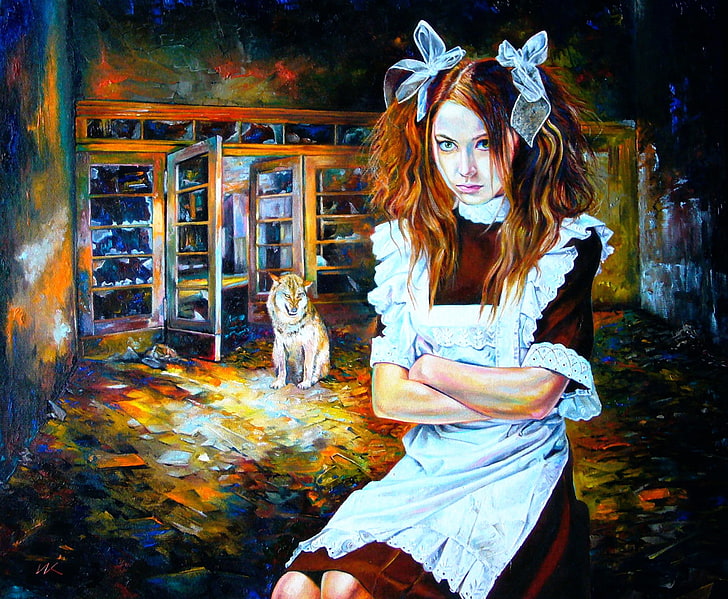 figure, wolf, art, Xenia, Xenia Kokoreva, Kseniya Kokoreva, HD wallpaper