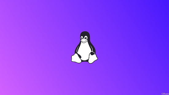 Linux, Tux, semplice, minimalismo, Sfondo HD HD wallpaper