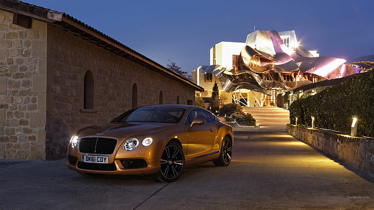 Bentley Continental House HD, автомобили, къща, bentley, континентална, HD тапет