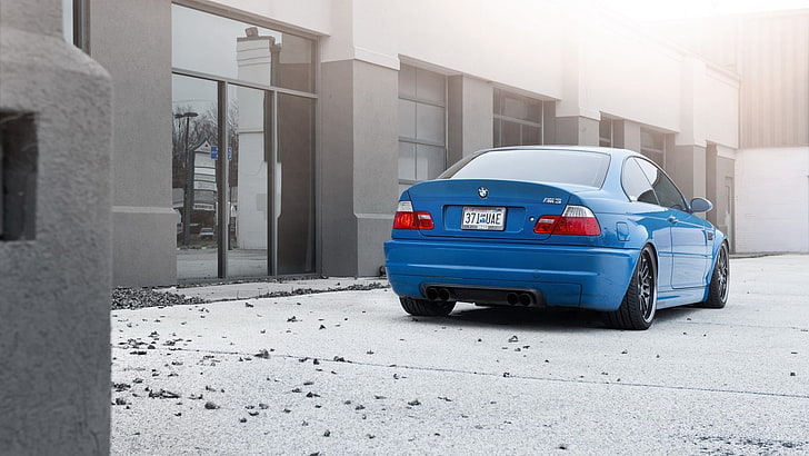 car, BMW, blue cars, e46, BMW M3, HD wallpaper