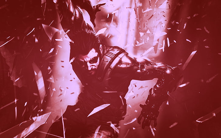 Mann im Anzug Illustration, Deus Ex: Human Revolution, Deus Ex, Videospiele, Kunstwerk, HD-Hintergrundbild