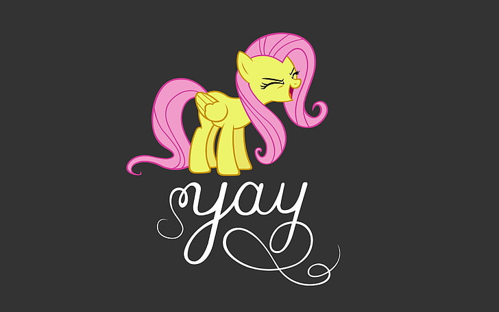 My Littlest Pony illustration, My Little Pony, Fluttershy, HD wallpaper