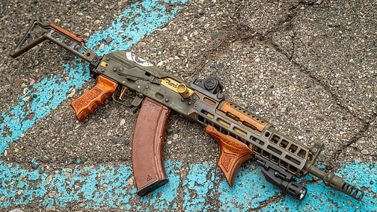vapen, pistol, vapen, anpassad, Kalashnikov, AK 47, assault Rifle, AKM, HD tapet HD wallpaper