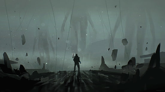 Death Stranding, arte dos jogos, arte dos videogames, videogames, Hideo Kojima, HD papel de parede HD wallpaper