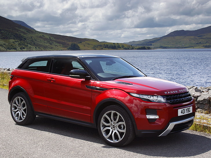Range Rover SUV rouge, land rover, range rover, rouge, auto, suv, evoque, Fond d'écran HD