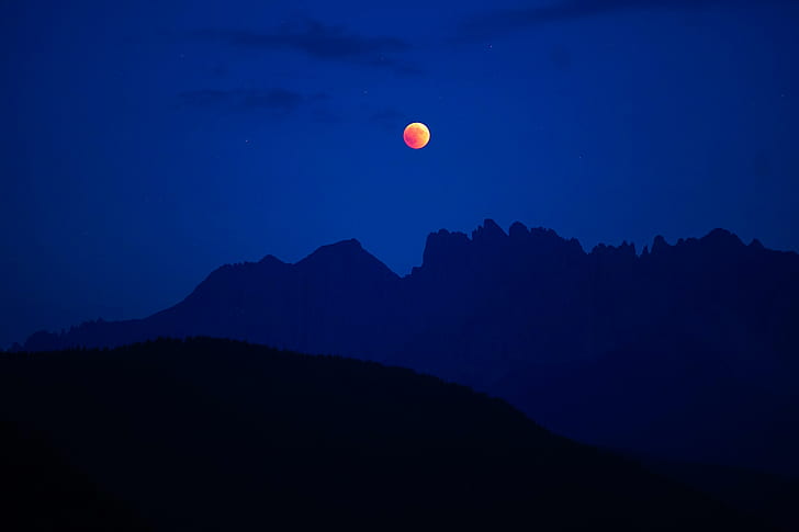 lunar, eclipse, evening, nature, hd, 4k, 5k, HD wallpaper