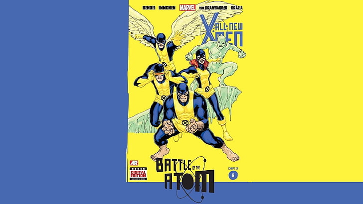 X-Men, all new x-Men, Angel (Marvel Comics), Beast (Marvel Comics), Cyclops (Marvel Comics), Iceman (Marvel Comics), Marvel Comics, Marvel Girl, Original X-Men, Warren Worthington III, HD wallpaper