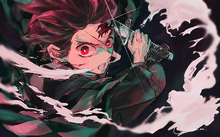 Anime, Demon Slayer: Kimetsu no Yaiba, Boy, Tanjirou Kamado, วอลล์เปเปอร์ HD