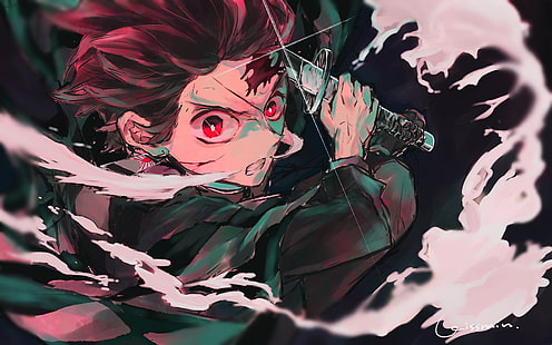 Anime, Demon Slayer: Kimetsu no Yaiba, Boy, Tanjirou Kamado, HD wallpaper HD wallpaper