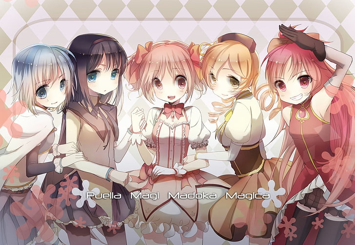 Anime, Puella Magi Madoka Magica, Homura Akemi, Kyōko Sakura, Madoka Kaname, Mami Tomoe, Sayaka Miki, HD-Hintergrundbild
