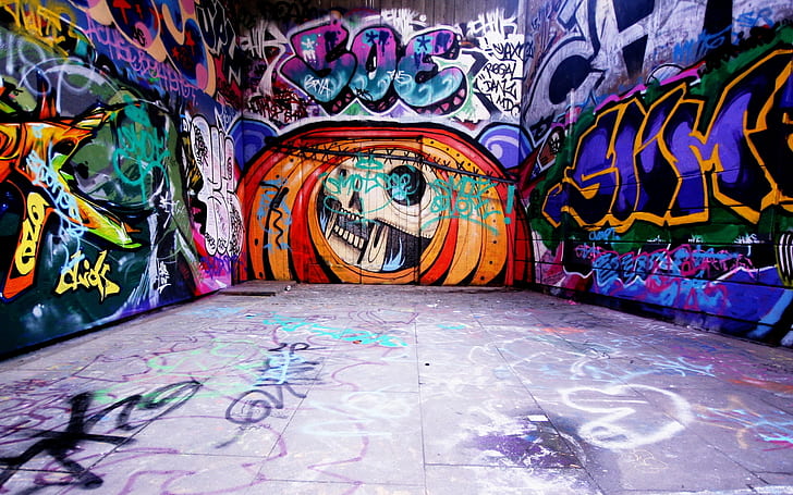 Graffiti Wall Art, graffiti, sfondo, design art, hi res, Sfondo HD