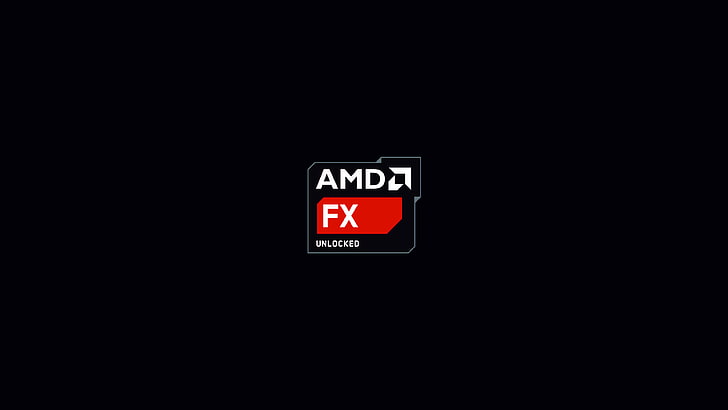 AMDA FX logo, background, black, processor, amd, HD wallpaper
