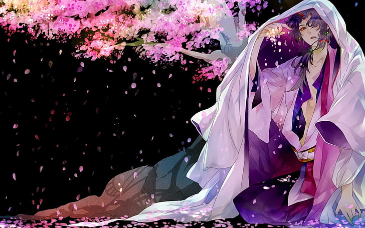 anime, kimono, HD wallpaper