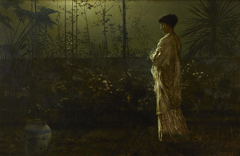классическое искусство, классическое искусство, Джон Аткинсон Гримшоу, Ночное бдение, женщины, HD обои HD wallpaper