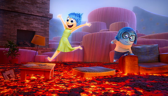 Film, Inside Out, Joy (Inside Out), Sadness (Inside Out), Tapety HD HD wallpaper