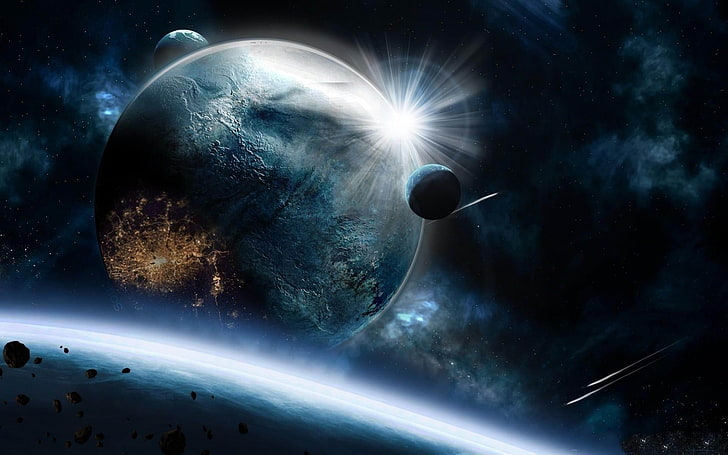 planets asteroids speed impact explosion-space HD .., planet wallpaper, HD wallpaper