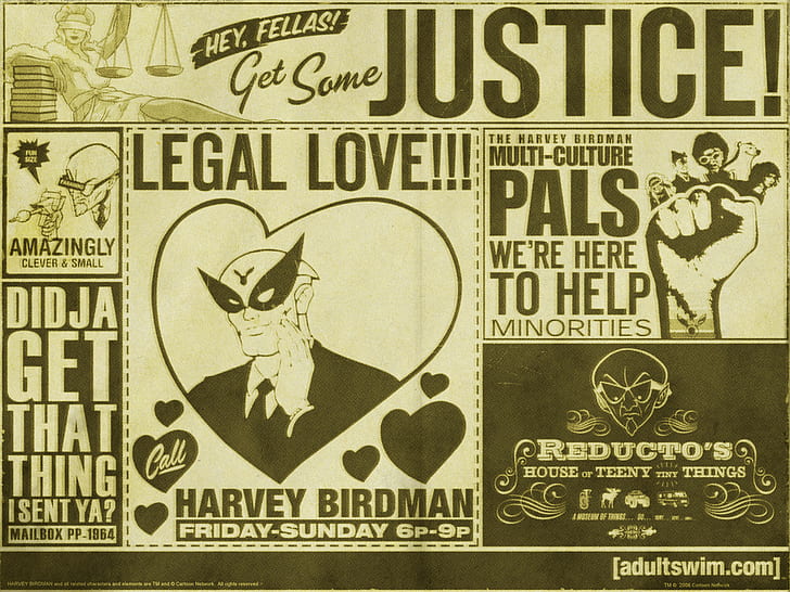 Adult Swim Harvey Birdman Attorney At Law HD, legal love!! harvey birdman print paper, cartoon/comic, at, swim, harvey, law, birdman, adult, attorney, HD wallpaper