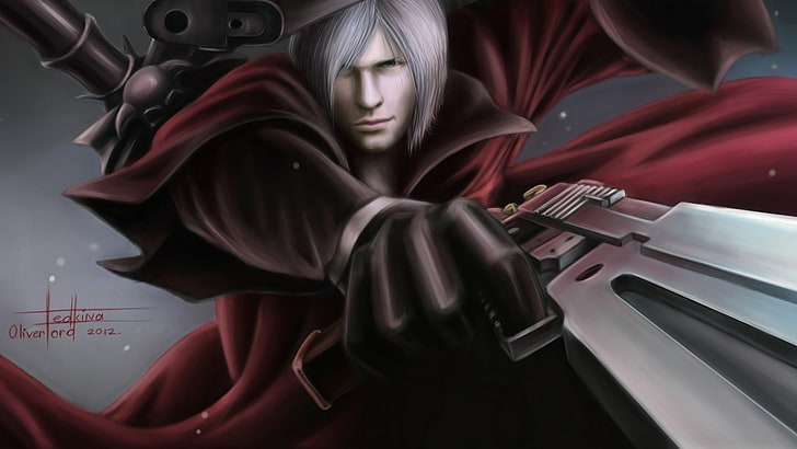 Dante from Devil May Cry tapety, gry wideo, Devil May Cry, Dante, pistolet, Tapety HD