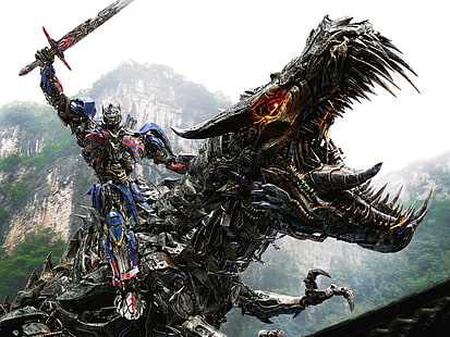 Grimlock, optimus prime, Transformers, Transformers: A Era da Extinção, HD papel de parede HD wallpaper