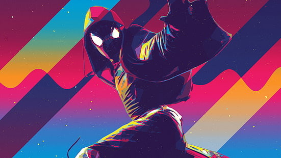 Кино, Человек-паук: В стихах-пауках, Майлз Моралес, Человек-паук, HD обои HD wallpaper