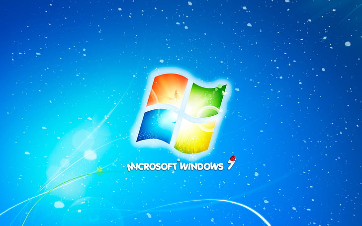 Sfondo di Windows 7, neve, anno nuovo, microsoft, windows7, Sfondo di Natale, Sfondo HD