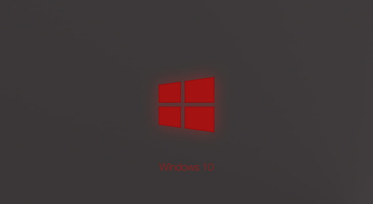 Windows 10 기술 미리보기 Red Glow, 빨간색 Windows 로고 벽지, Windows, Windows 10, HD 배경 화면