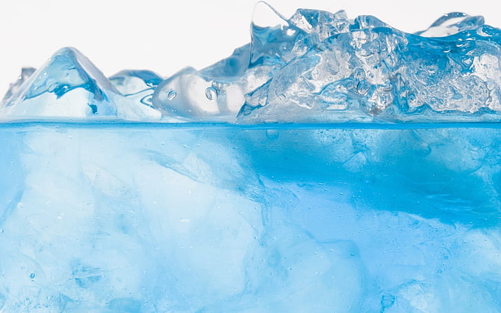 푸른 수정 같은 얼음, 얼음, HD 배경 화면
