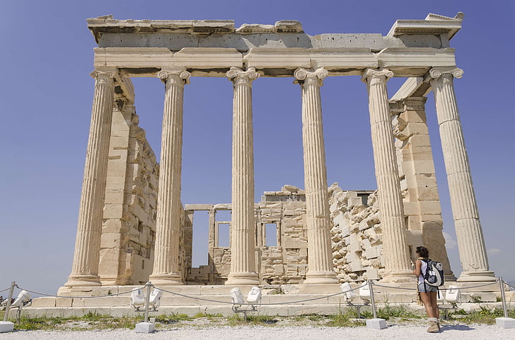 acropolis, ancient, architecture, athens, columns, culture, greece, historic, monument, parthenon, temple, travel, HD wallpaper