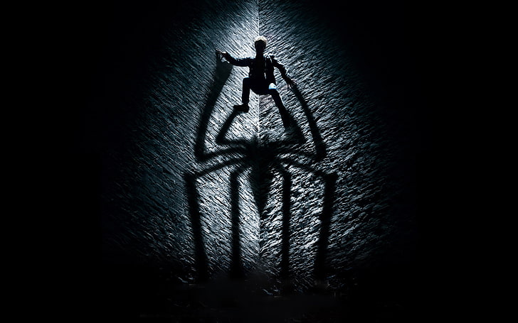 Marvel Spider-Man and spider shadow illustration, 어메이징 스파이더 맨, 앤드류 가필드, 새로운 스파이더 맨, HD 배경 화면