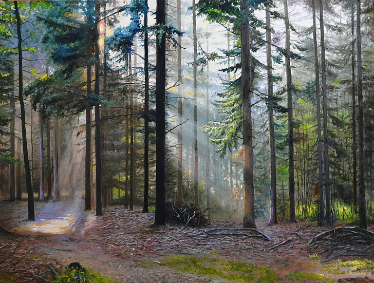 oil, picture, canvas, the artist S. Lutsenko, &quot;the Forgotten trails&quot;, HD wallpaper